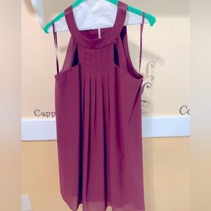 Naked Zebra -Maroon flowy dress